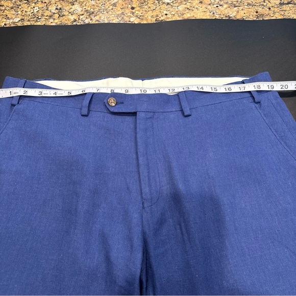 CHAPS MEN LINEN AND RAYON BLUE PANTS SIZE 38 WIDTH 27 INSEAM - Picture 13 of 16